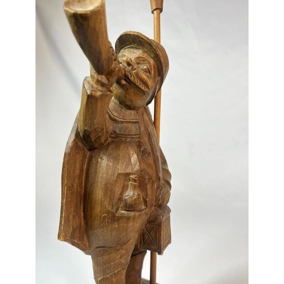 Vintage Maritime Folk Art Wood Carved Night Watchman - Picture 7 of 10